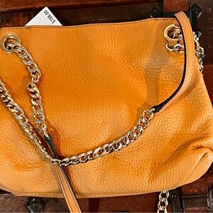 Micheal Kors Brown Leather Chain Shoulder Bag “NWT”
